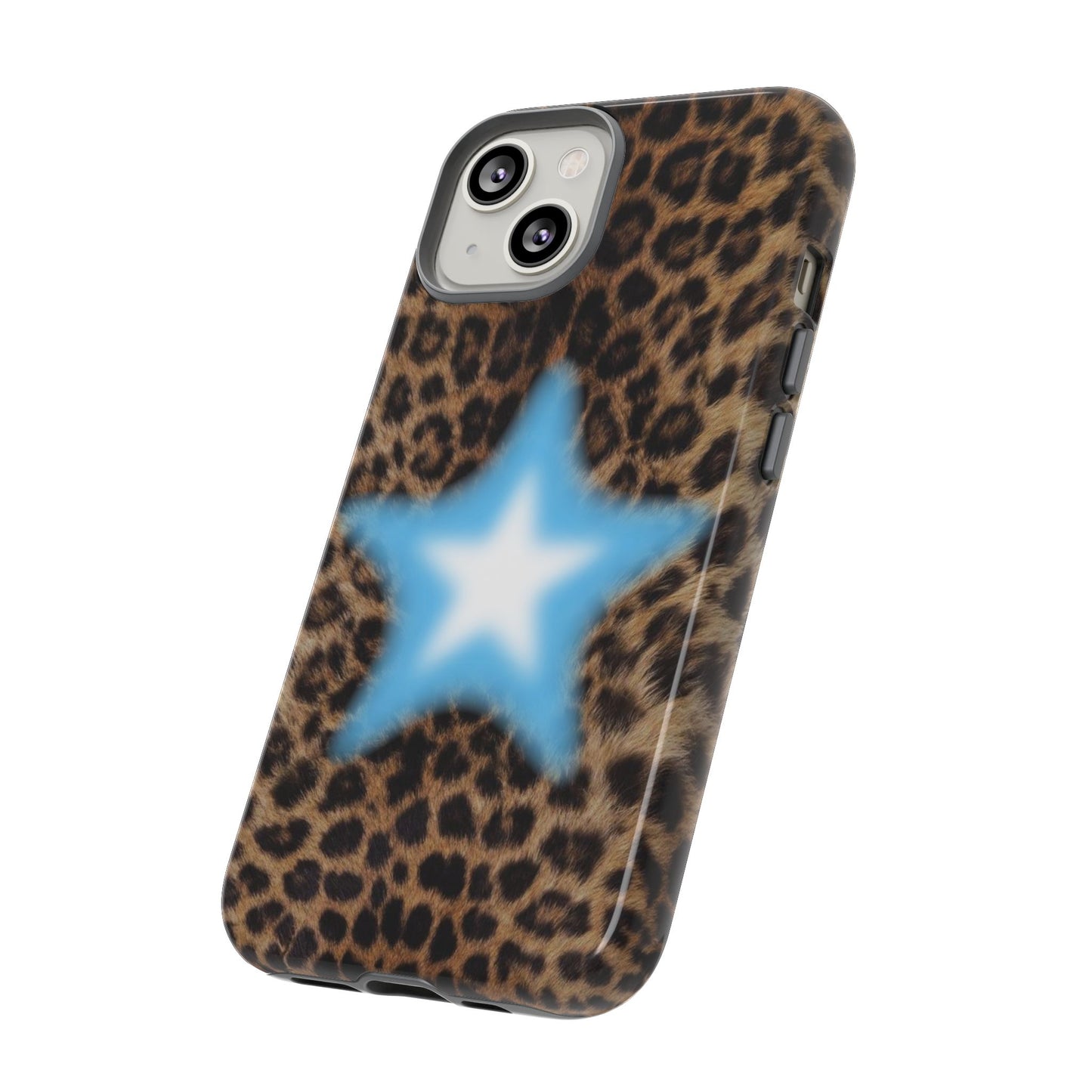 Leopard Blue Star Aura Phone Cases