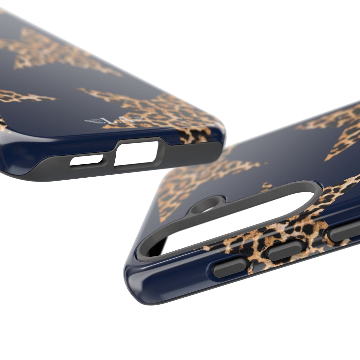 Navy Leopard Print Stars Phone Case