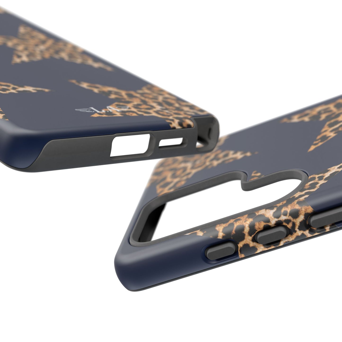 Navy Leopard Print Stars Phone Case