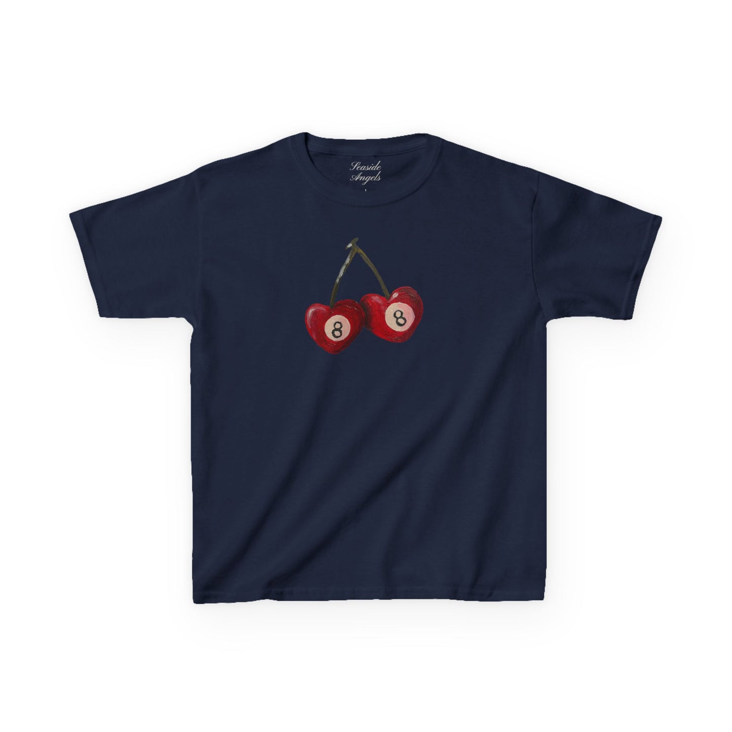 Hand-Painted Cherry 8 Ball Baby Tee