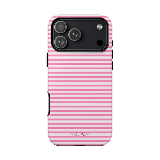 Pink Pinstripes Phone Case