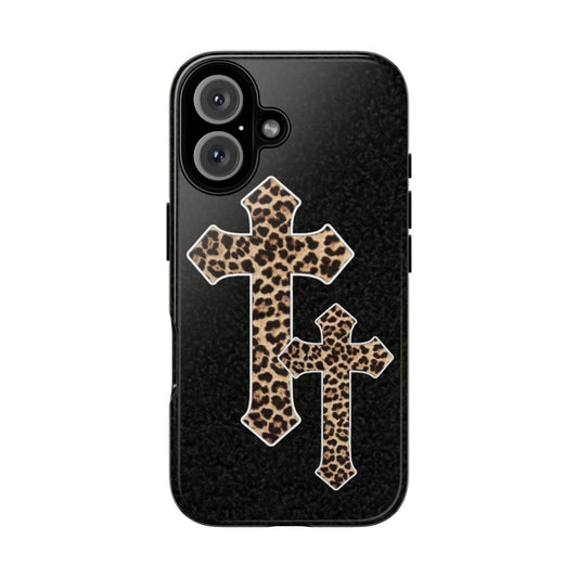 Leopard Print Crosses Phone Case