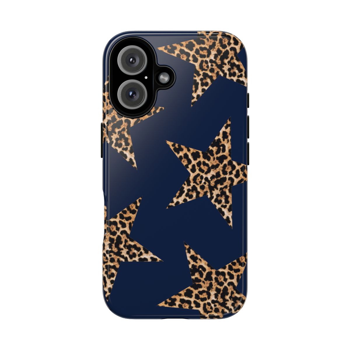 Navy Leopard Print Stars Phone Case