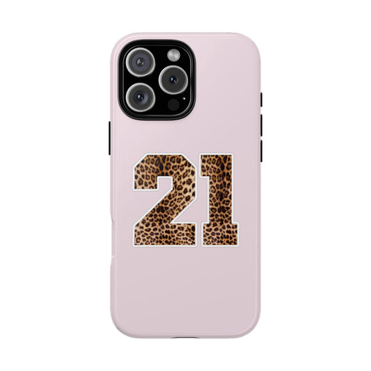 Y2K Leopard Print Number Phone Case