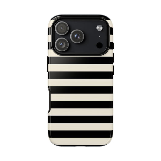 Black + White Stripe Phone Case