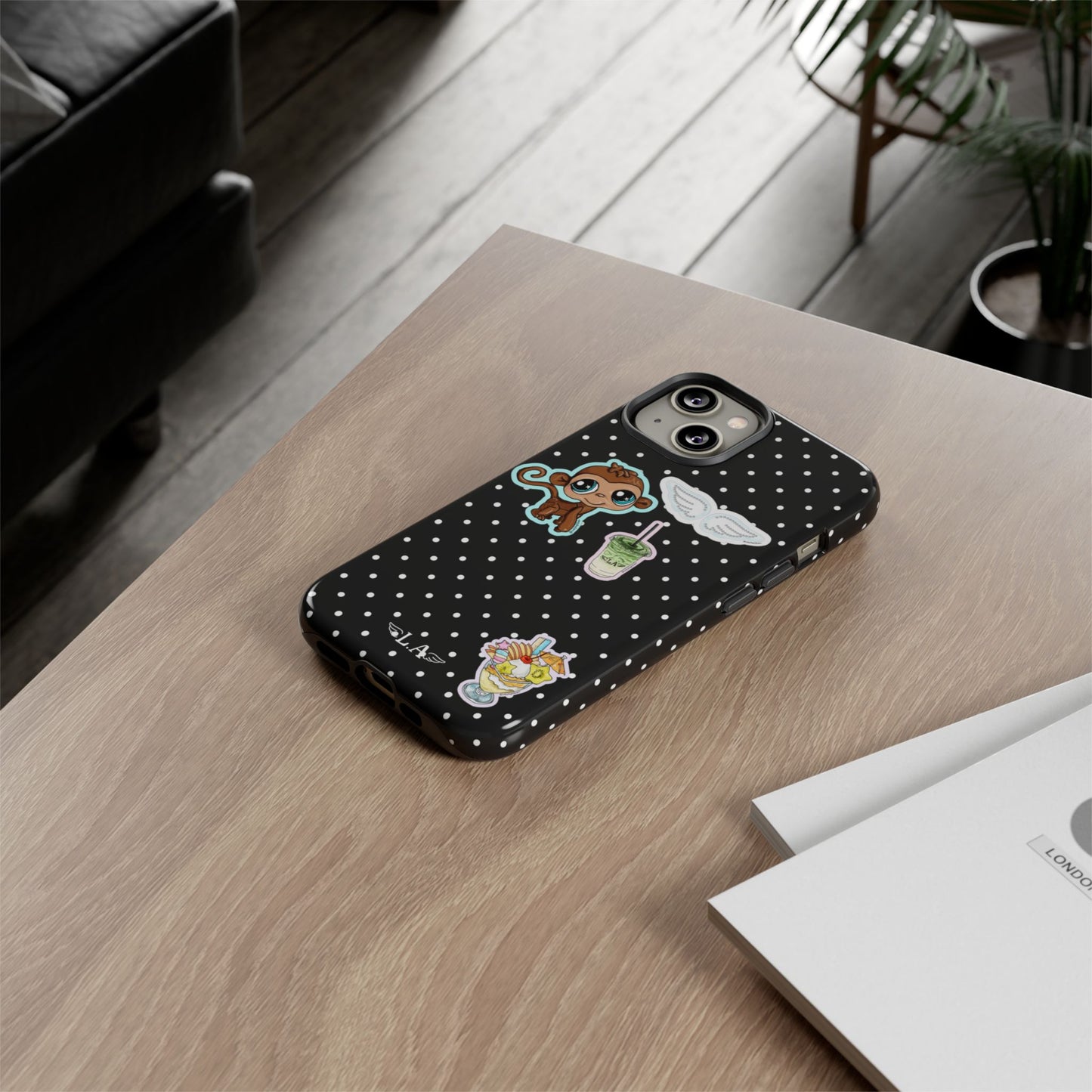 Polka Dot Sticker Phone Case