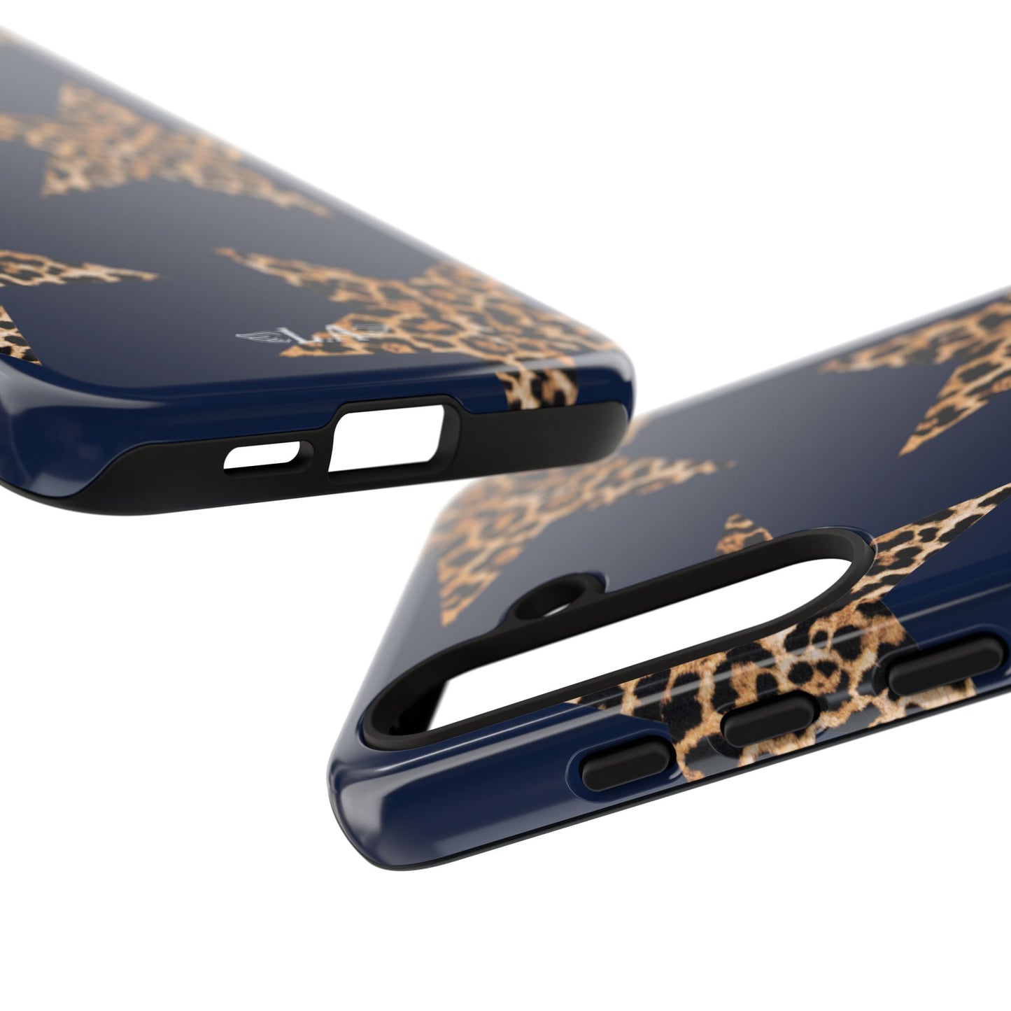 Navy Leopard Print Stars Phone Case