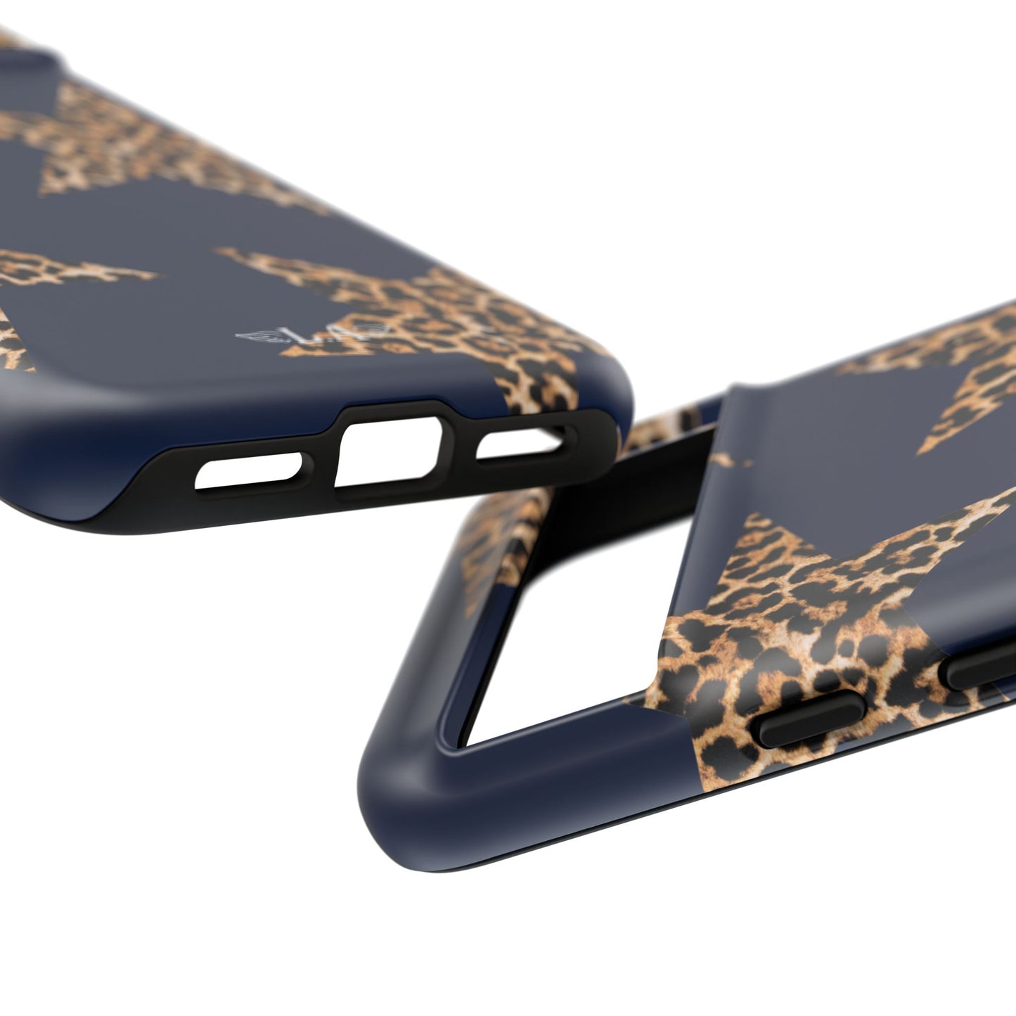 Navy Leopard Print Stars Phone Case