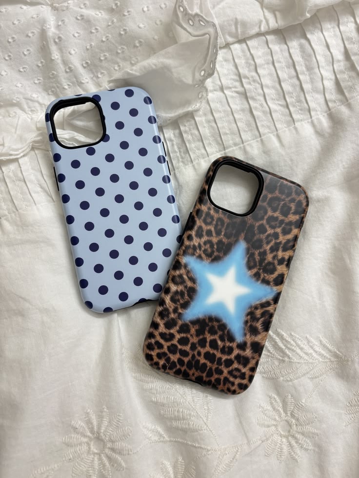 Leopard Blue Star Aura Phone Cases