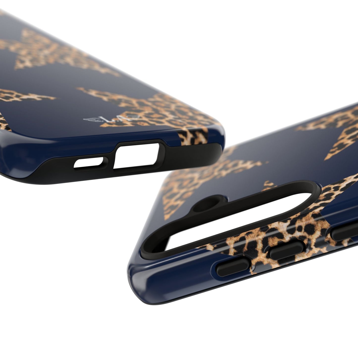 Navy Leopard Print Stars Phone Case