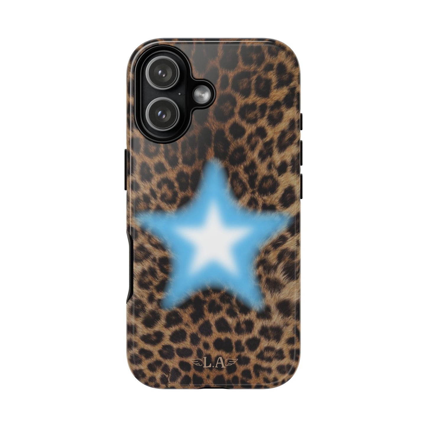 Leopard Blue Star Aura Phone Cases