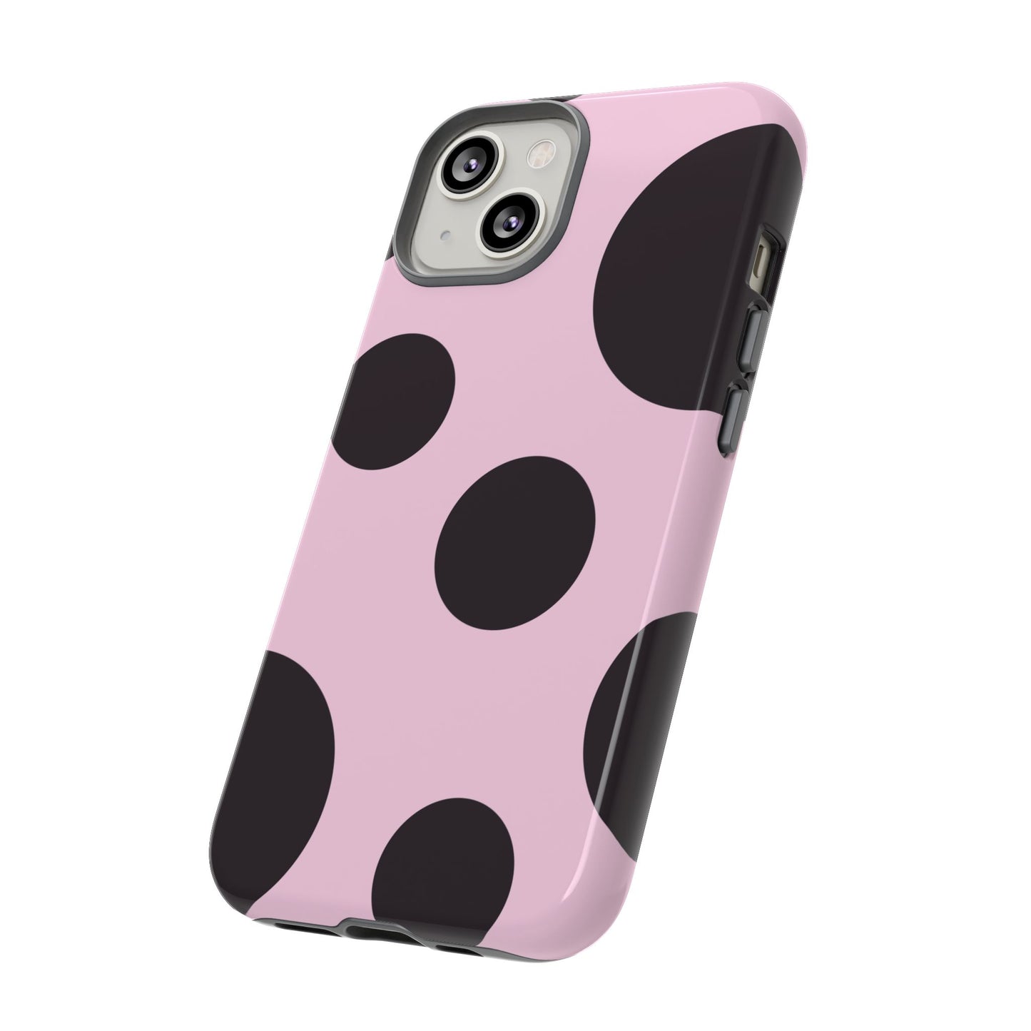 Pink + Black Dot Phone Case