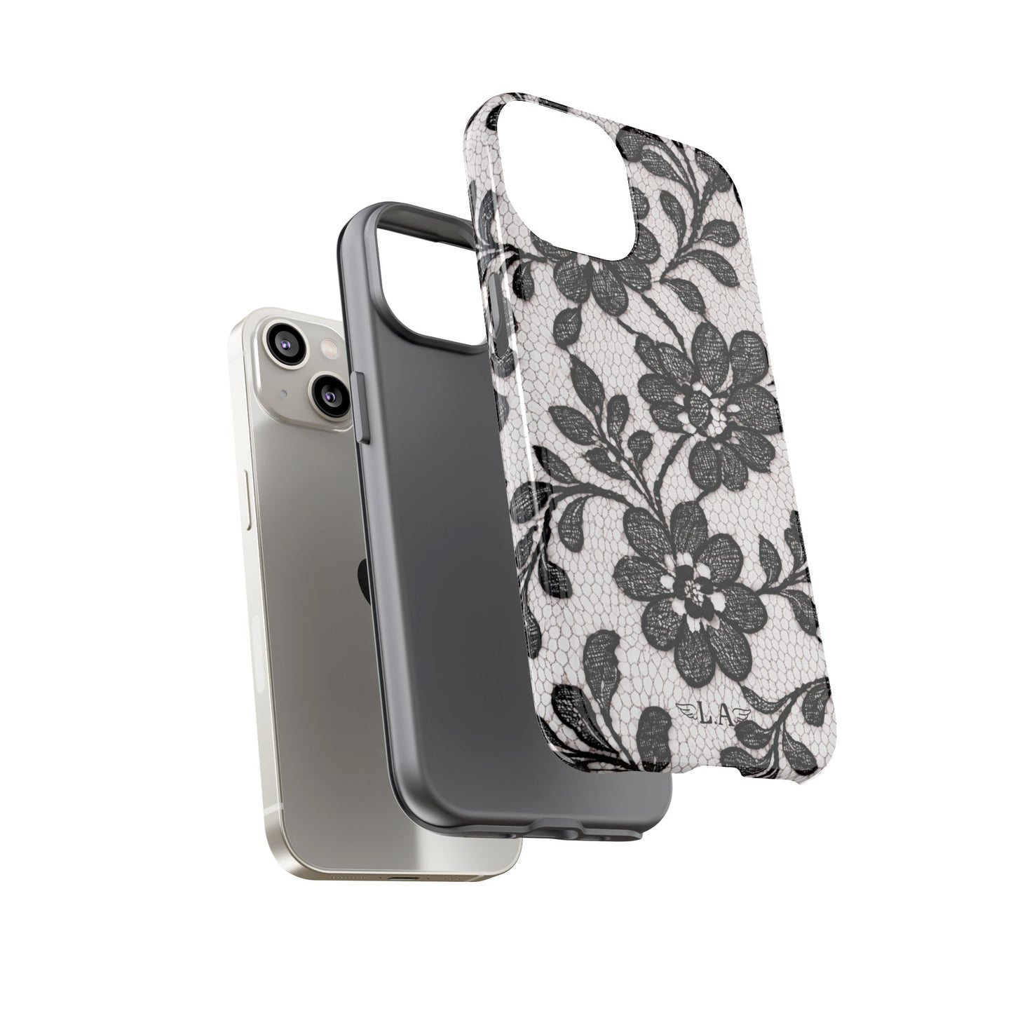 Black Floral Lace Phone Case
