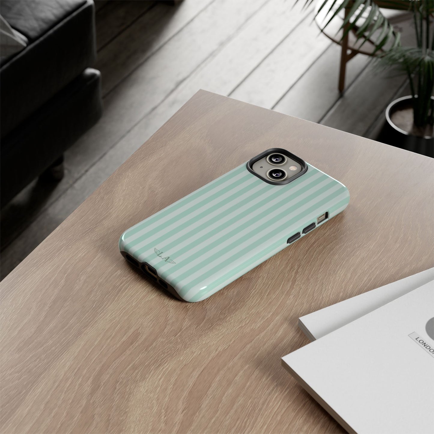Mint Stripes Phone Case