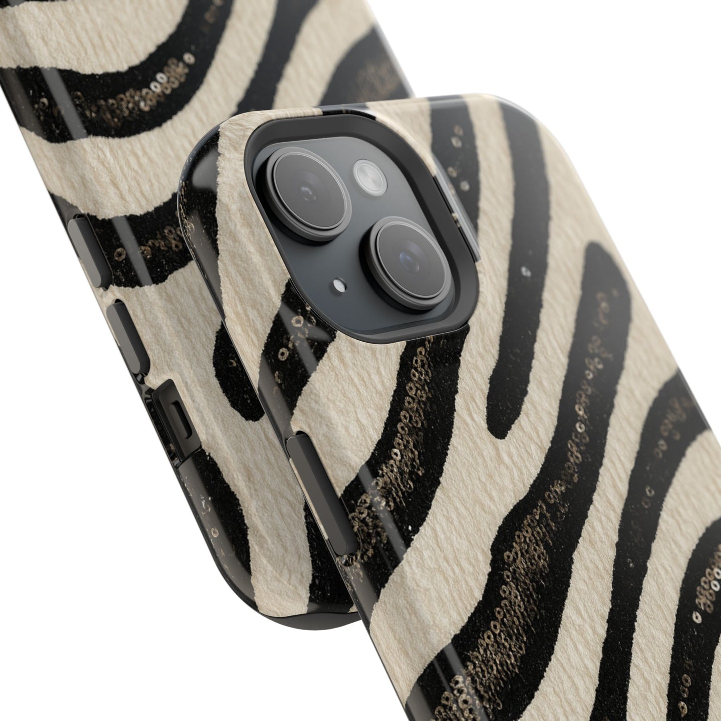 Sequins Zebra Print Phone Case (MagSafe)