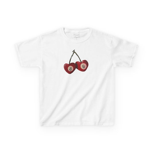 Hand-Painted Cherry 8 Ball Baby Tee