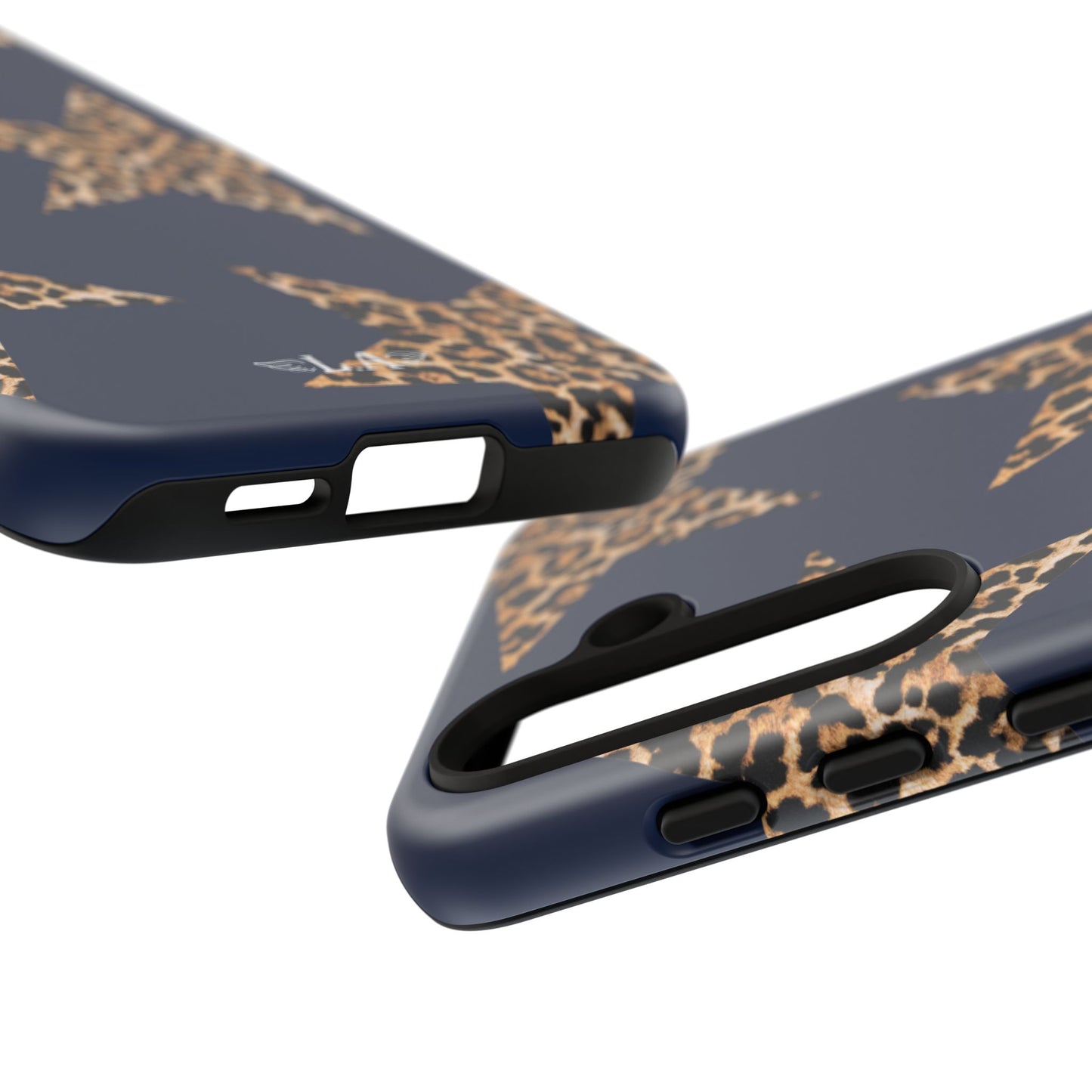 Navy Leopard Print Stars Phone Case