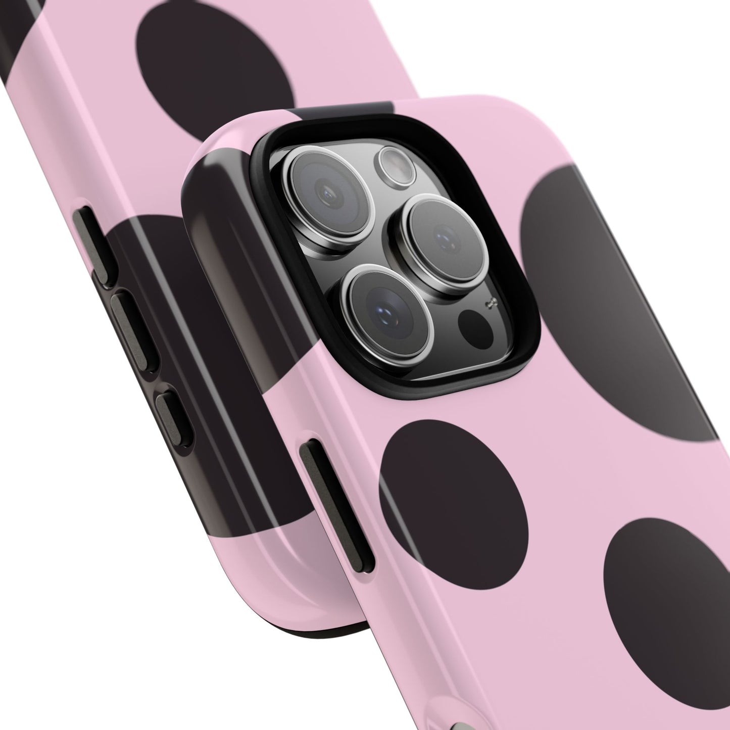 Pink + Black Dot Phone Case