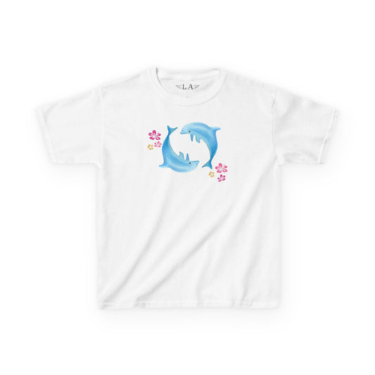 Hand Painted Dolphin Baby Tee