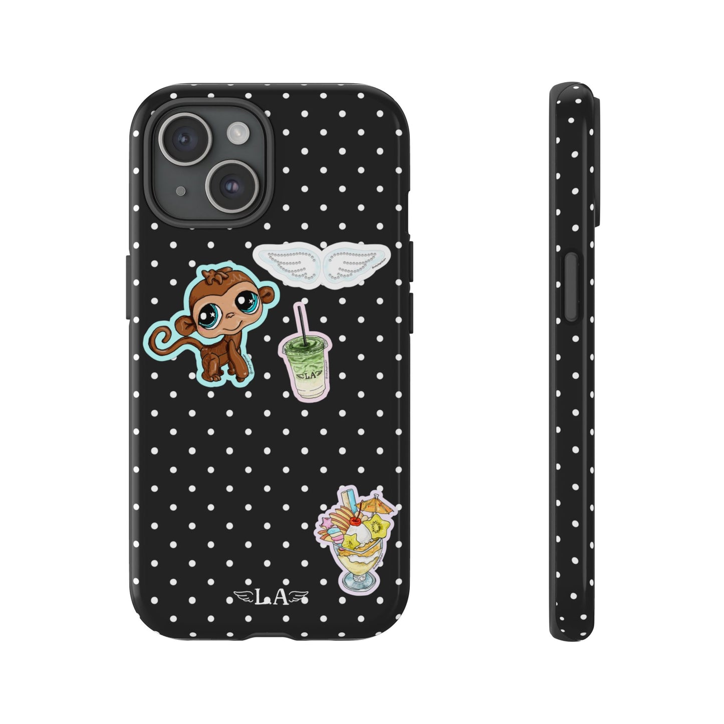 Polka Dot Sticker Phone Case