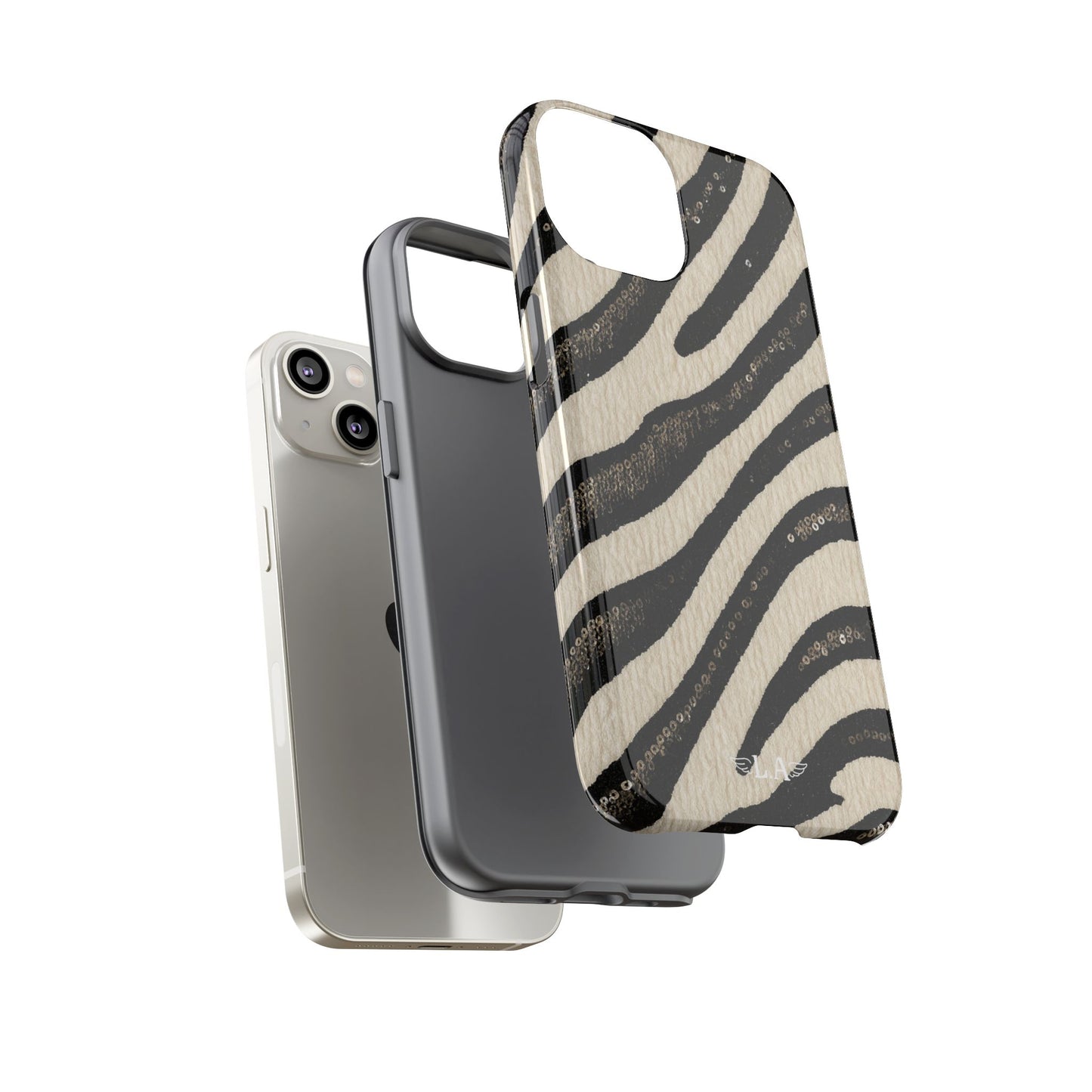 Sequins Zebra Print Phone Case