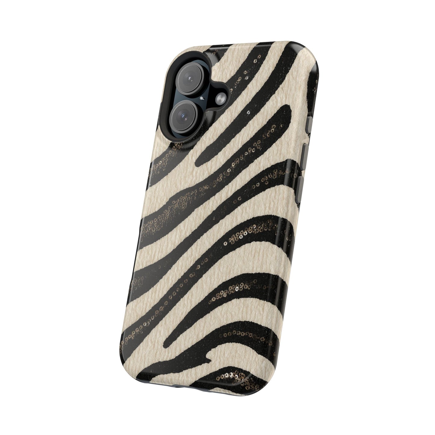 Sequins Zebra Print Phone Case (MagSafe)