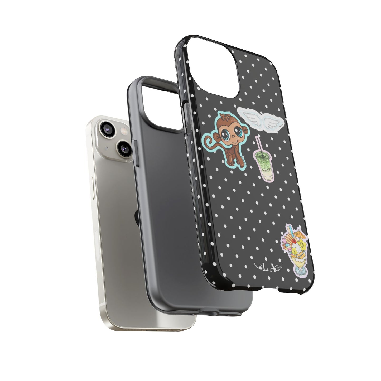 Polka Dot Sticker Phone Case