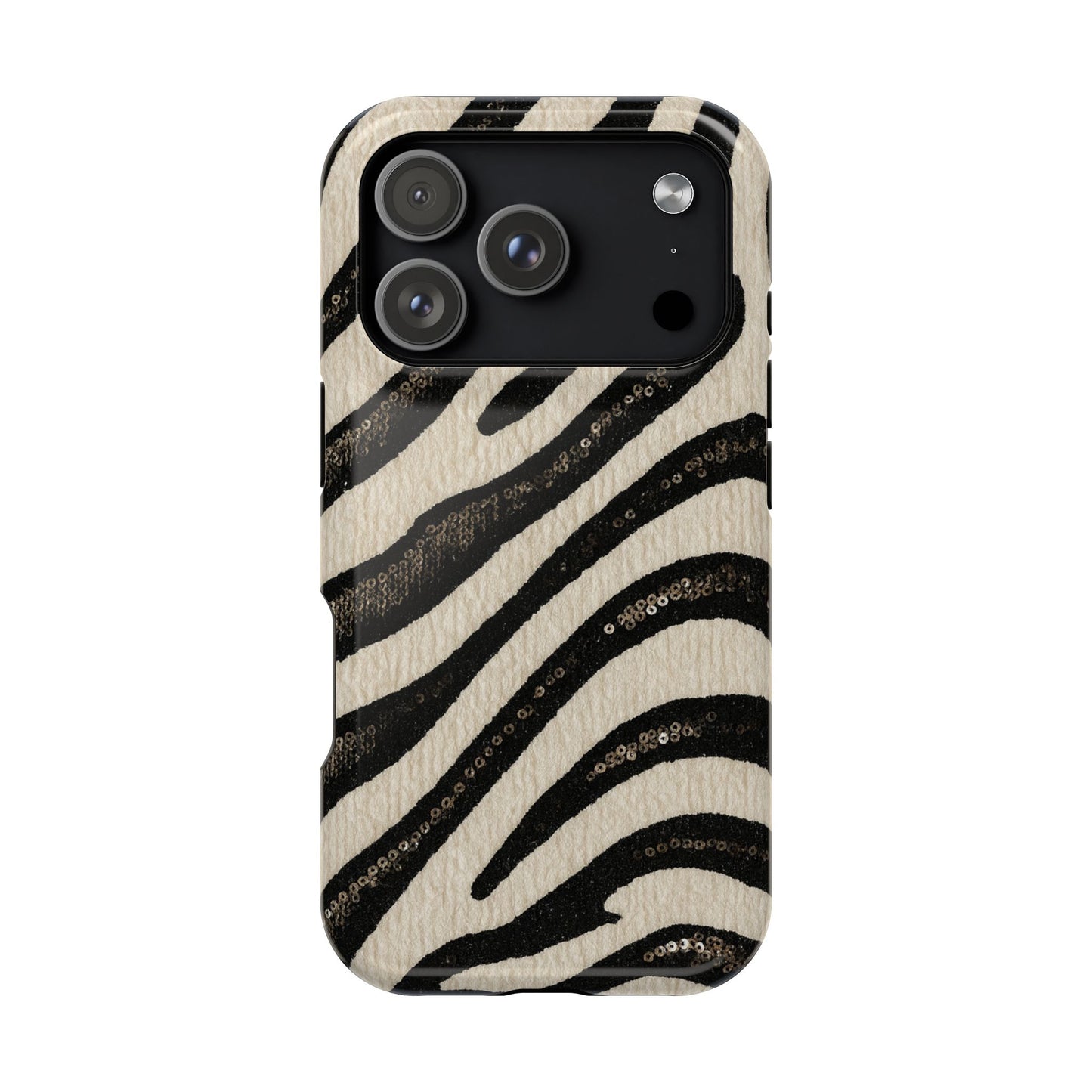 Sequins Zebra Print Phone Case (MagSafe)