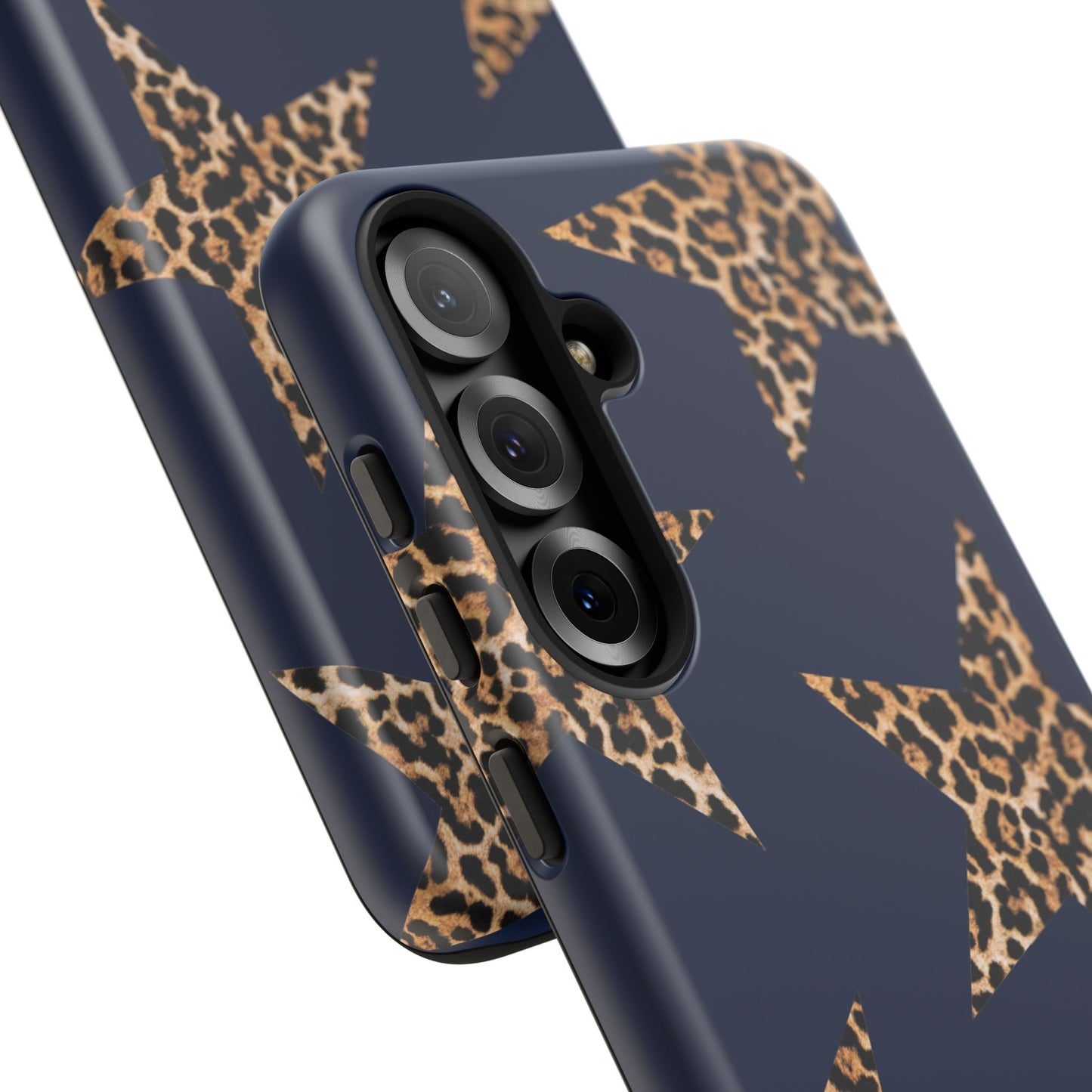 Navy Leopard Print Stars Phone Case
