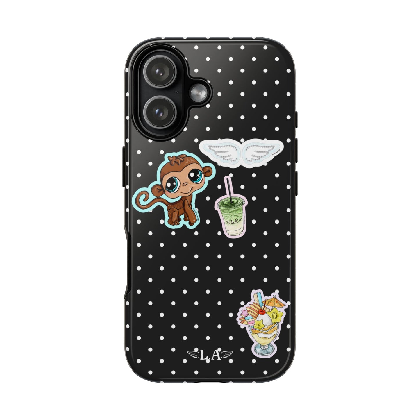 Polka Dot Sticker Phone Case