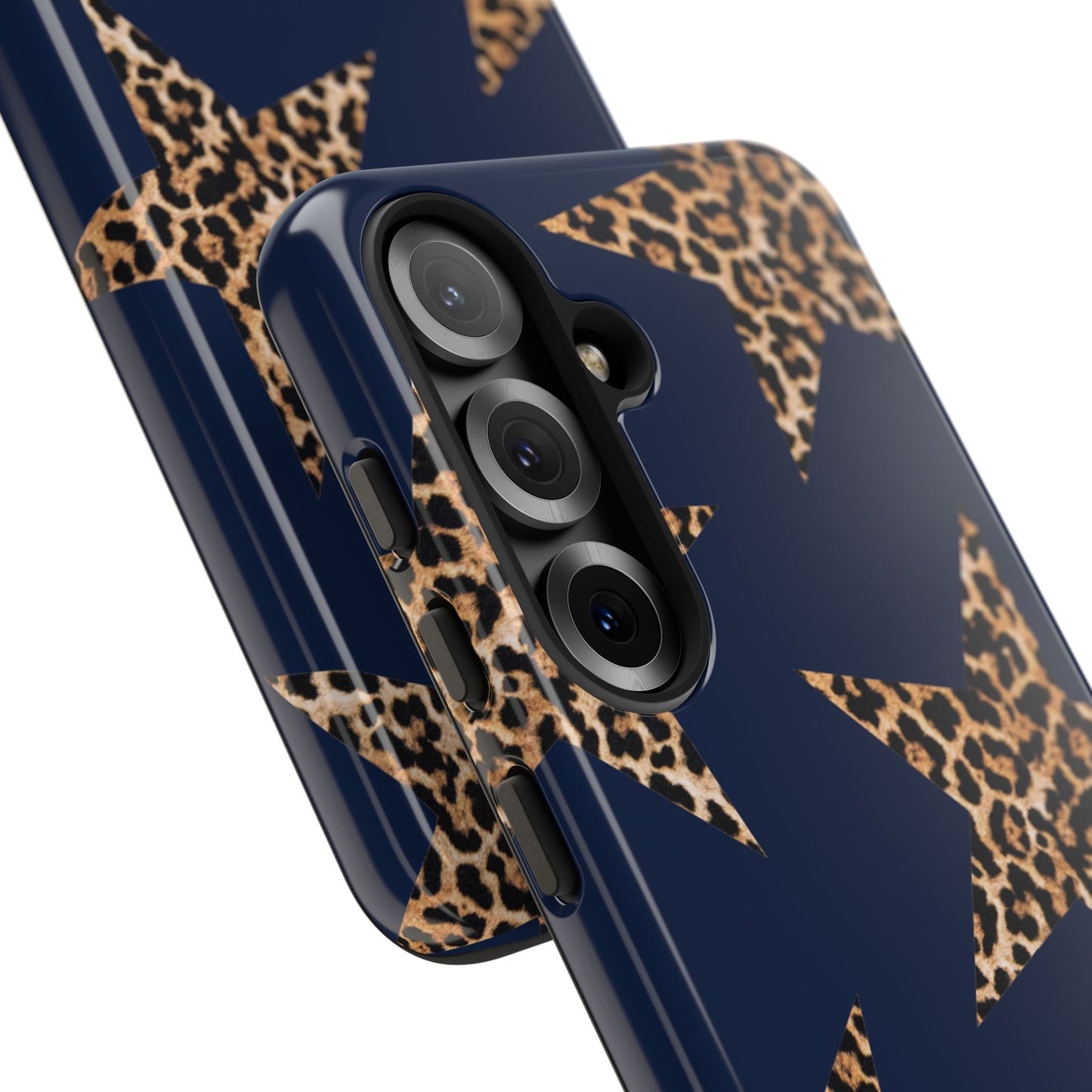 Navy Leopard Print Stars Phone Case