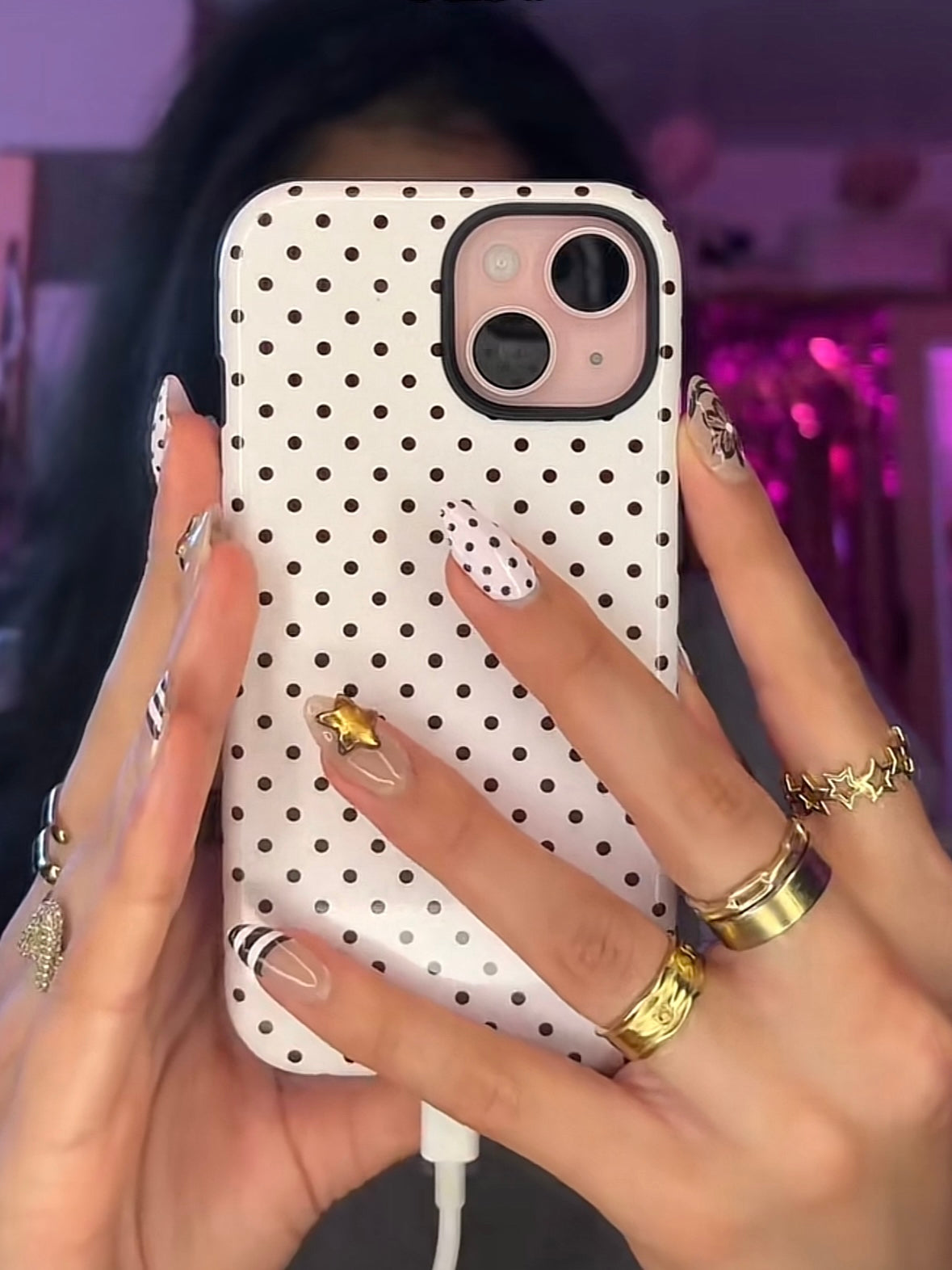 Off-White Polka Dot Phone Case
