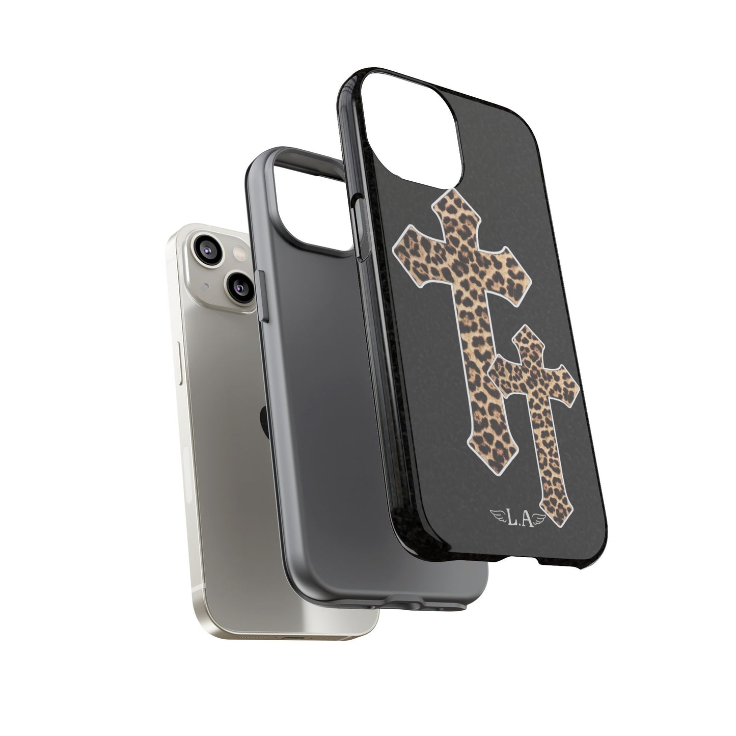Leopard Print Crosses Phone Case