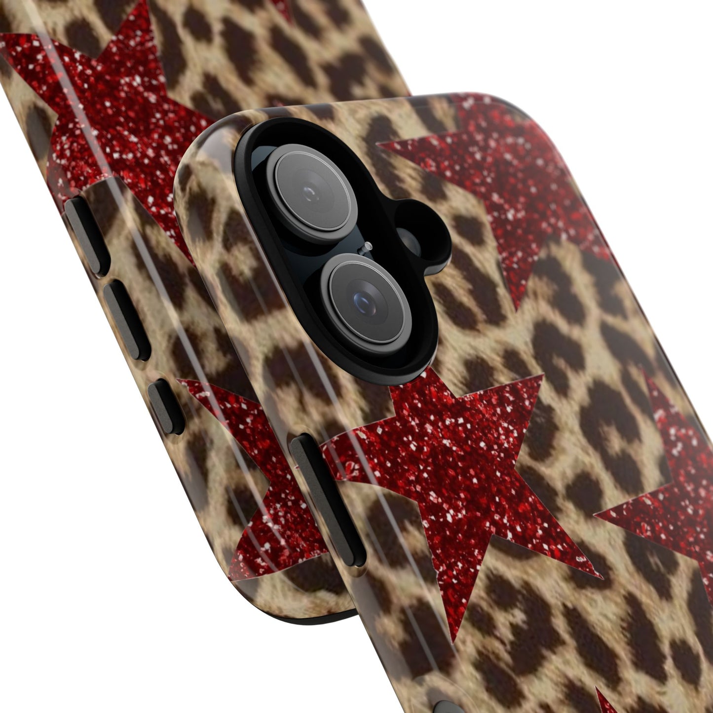 Red Star Leopard Print Phone Case