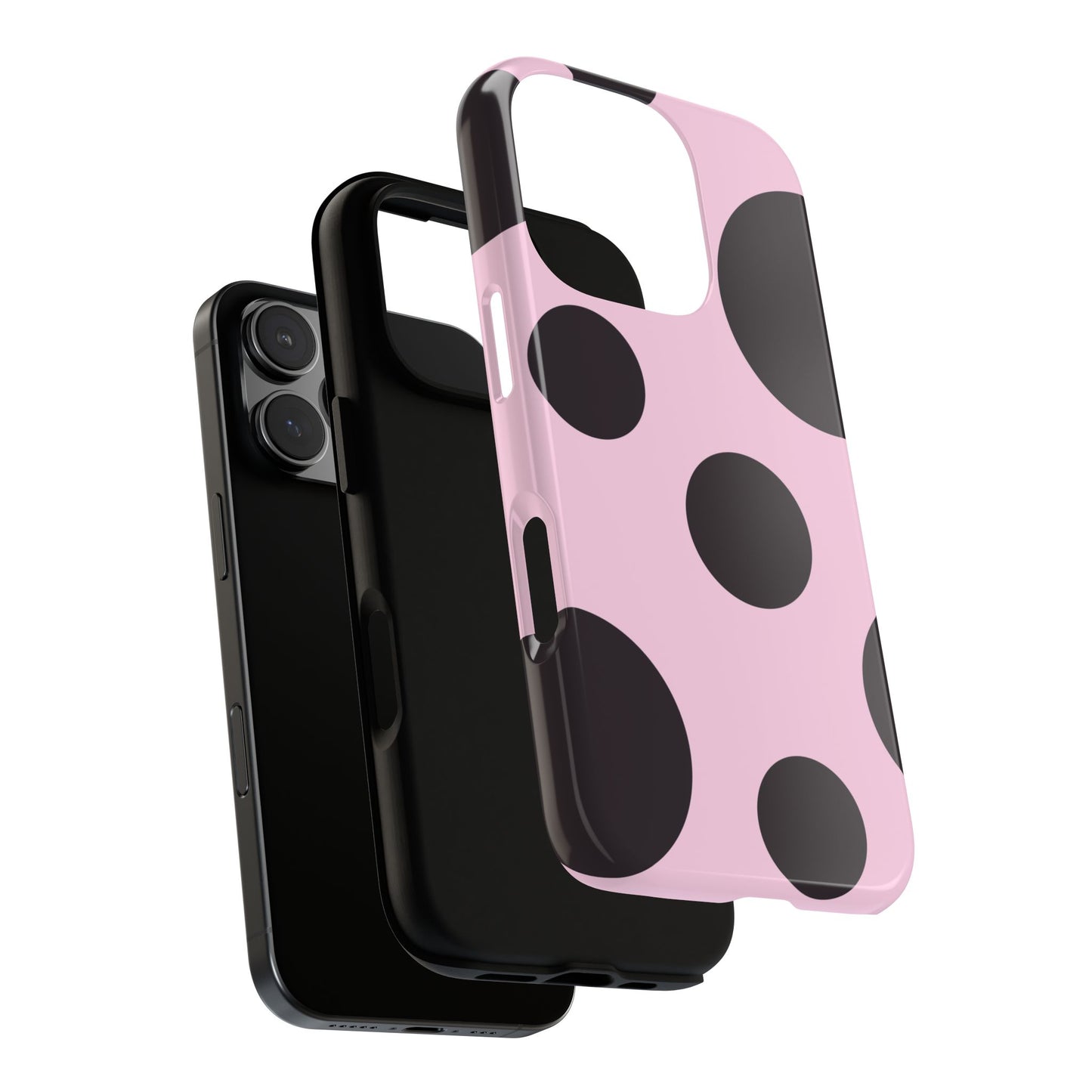 Pink + Black Dot Phone Case