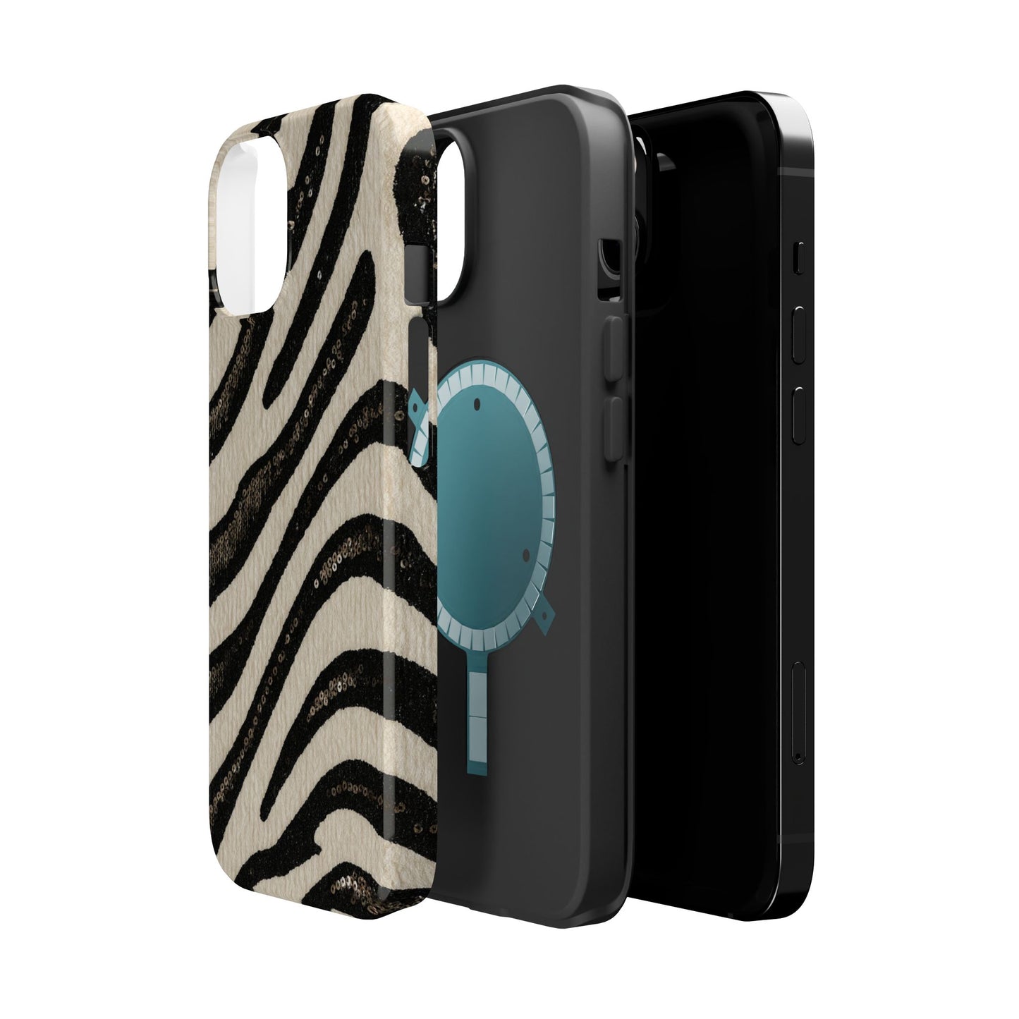 Sequins Zebra Print Phone Case (MagSafe)