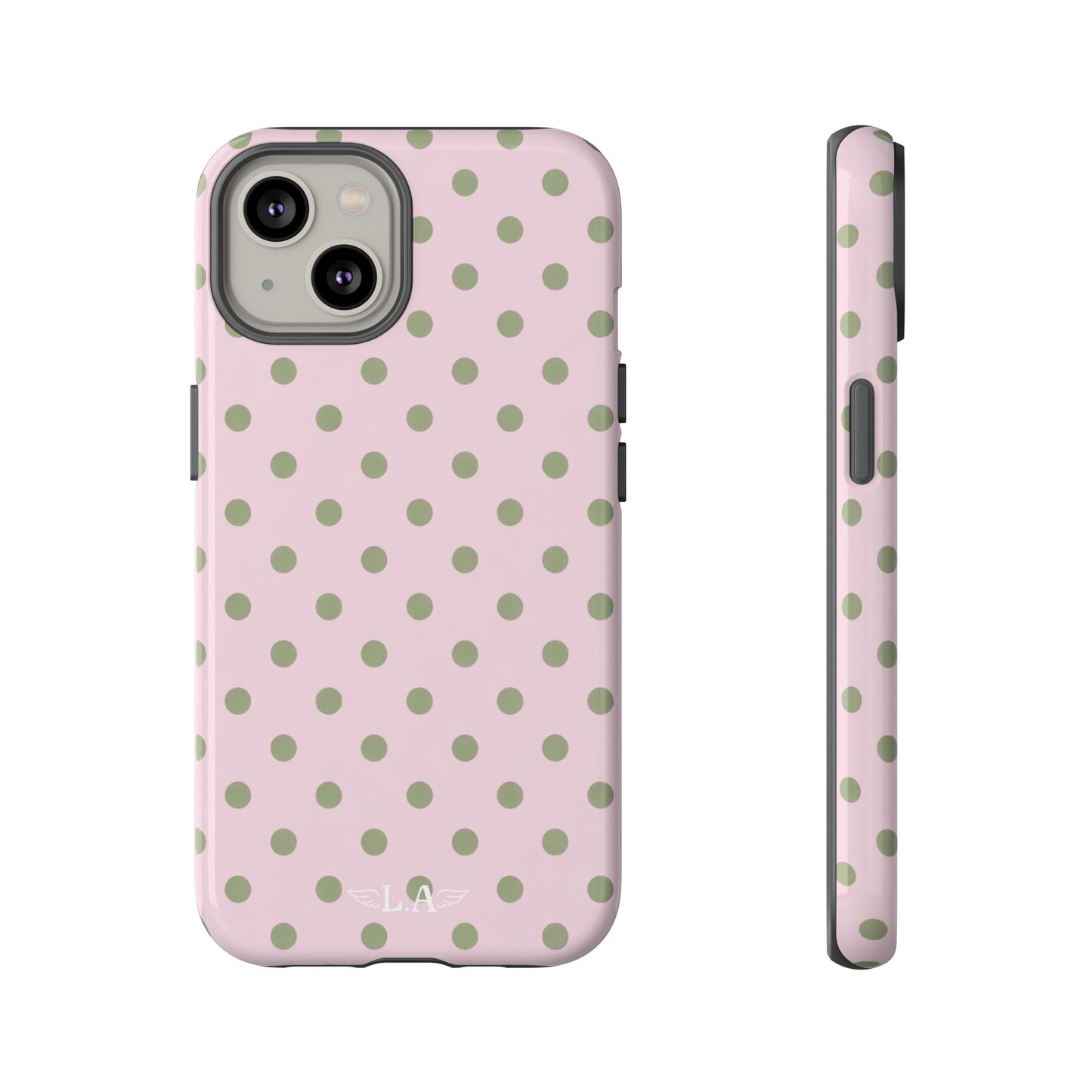Pink Matcha Polka Dots Phone Case