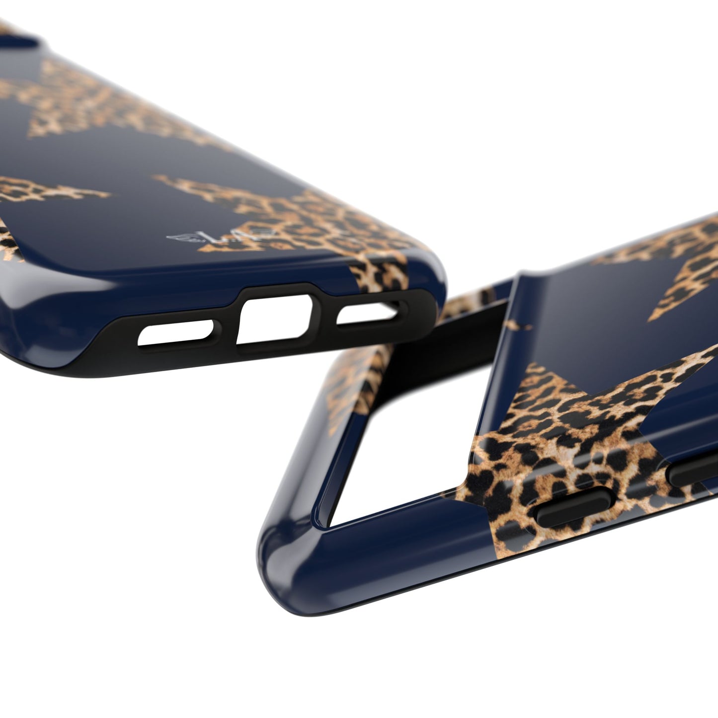 Navy Leopard Print Stars Phone Case