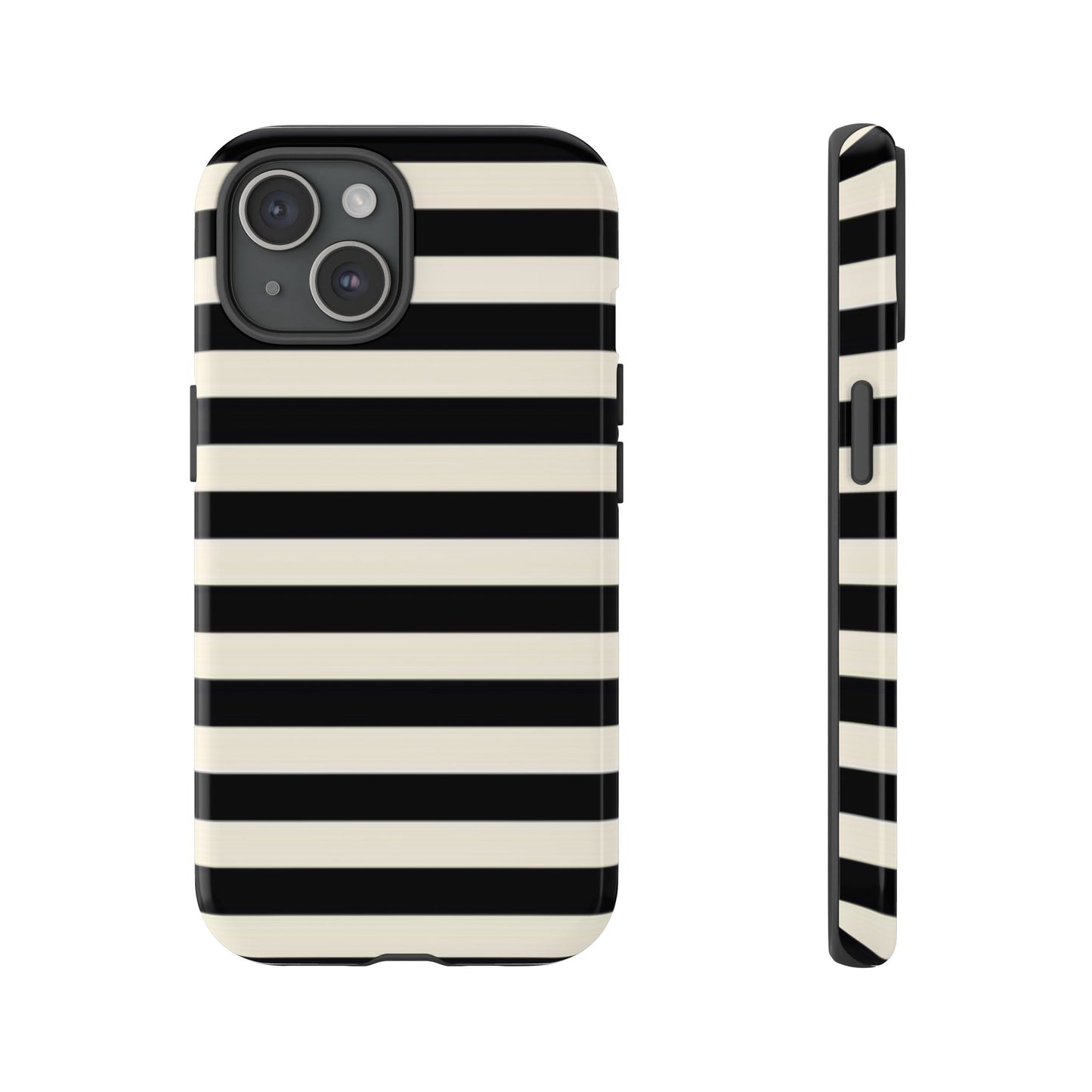 Black + White Stripe Phone Case