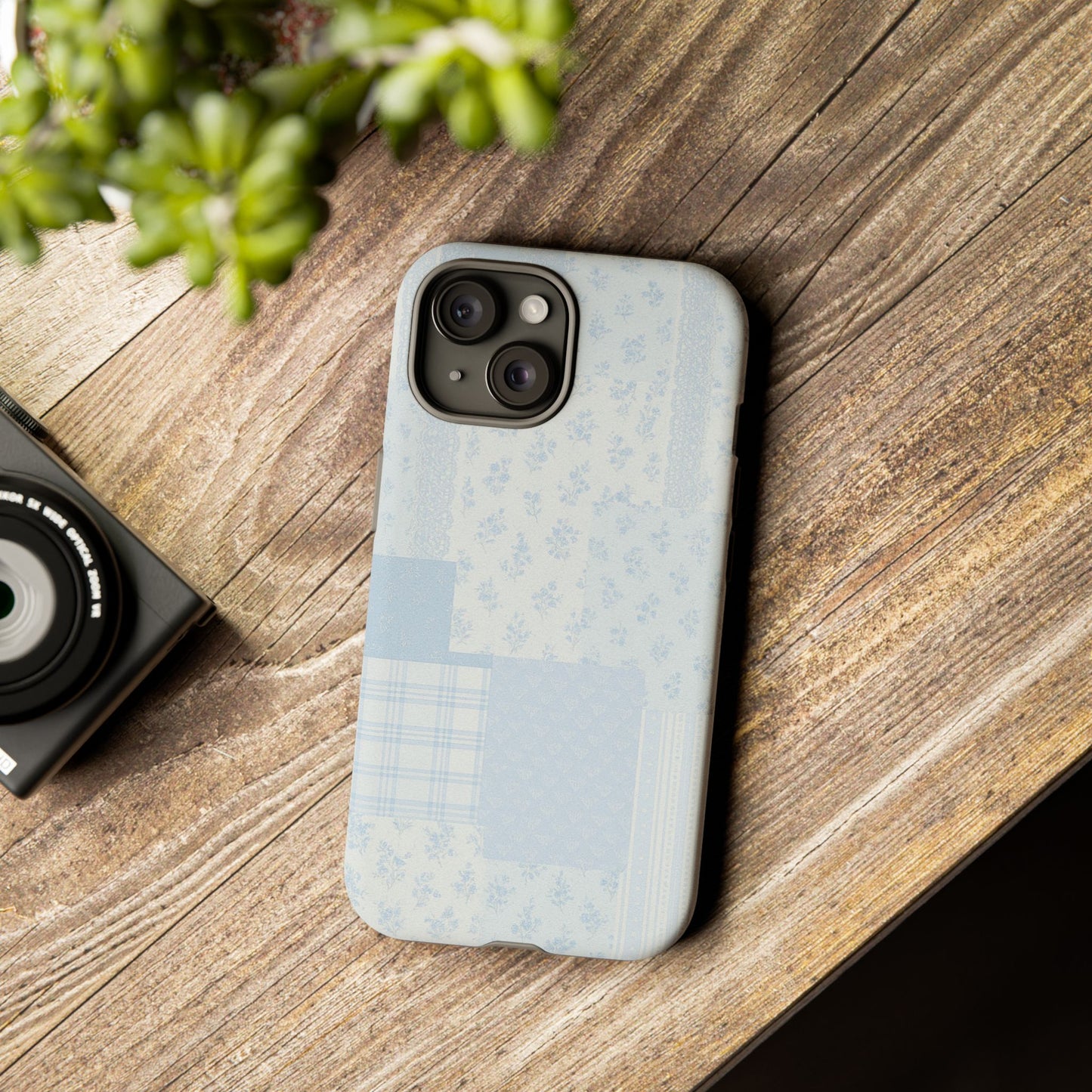 Blue Floral Lace Phone Case