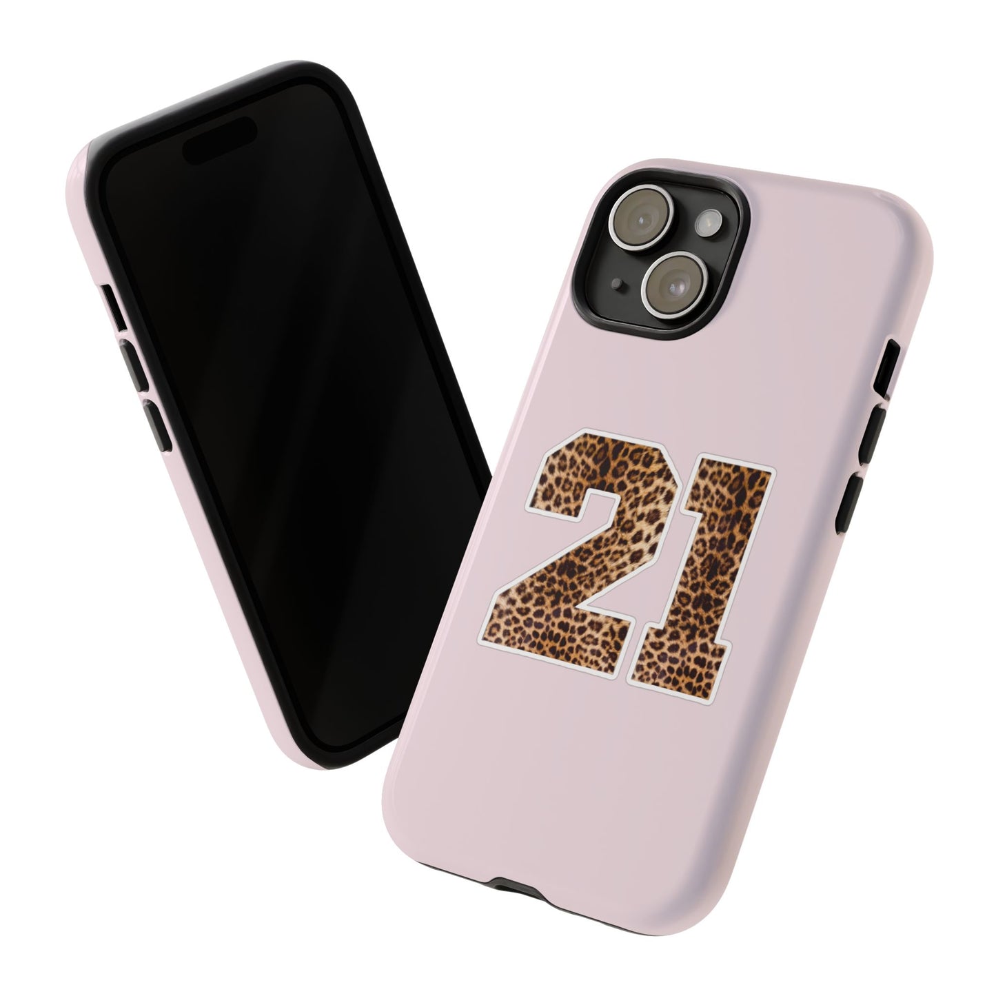 Y2K Leopard Print Number Phone Case