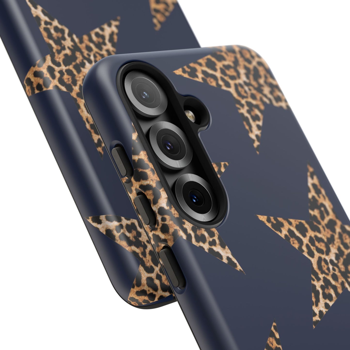 Navy Leopard Print Stars Phone Case