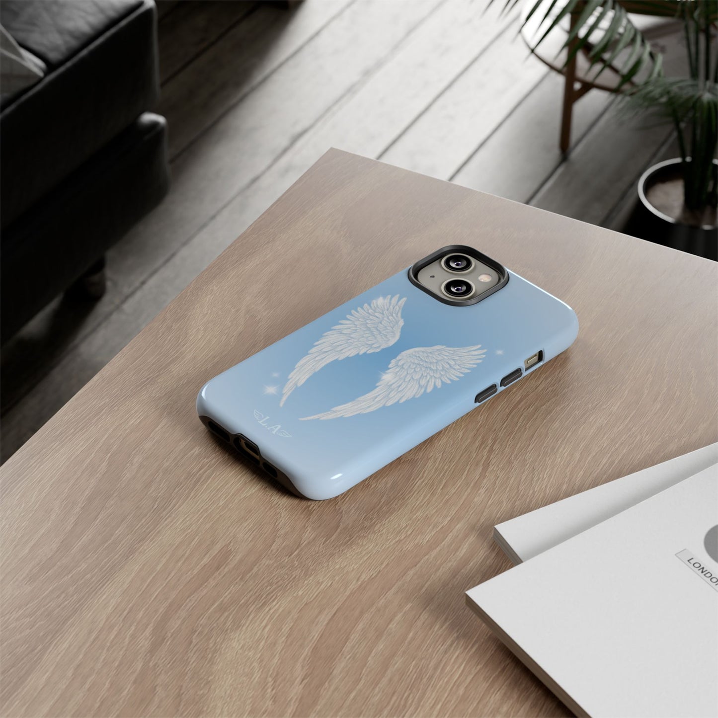 Blue Angel Wings Phone Case
