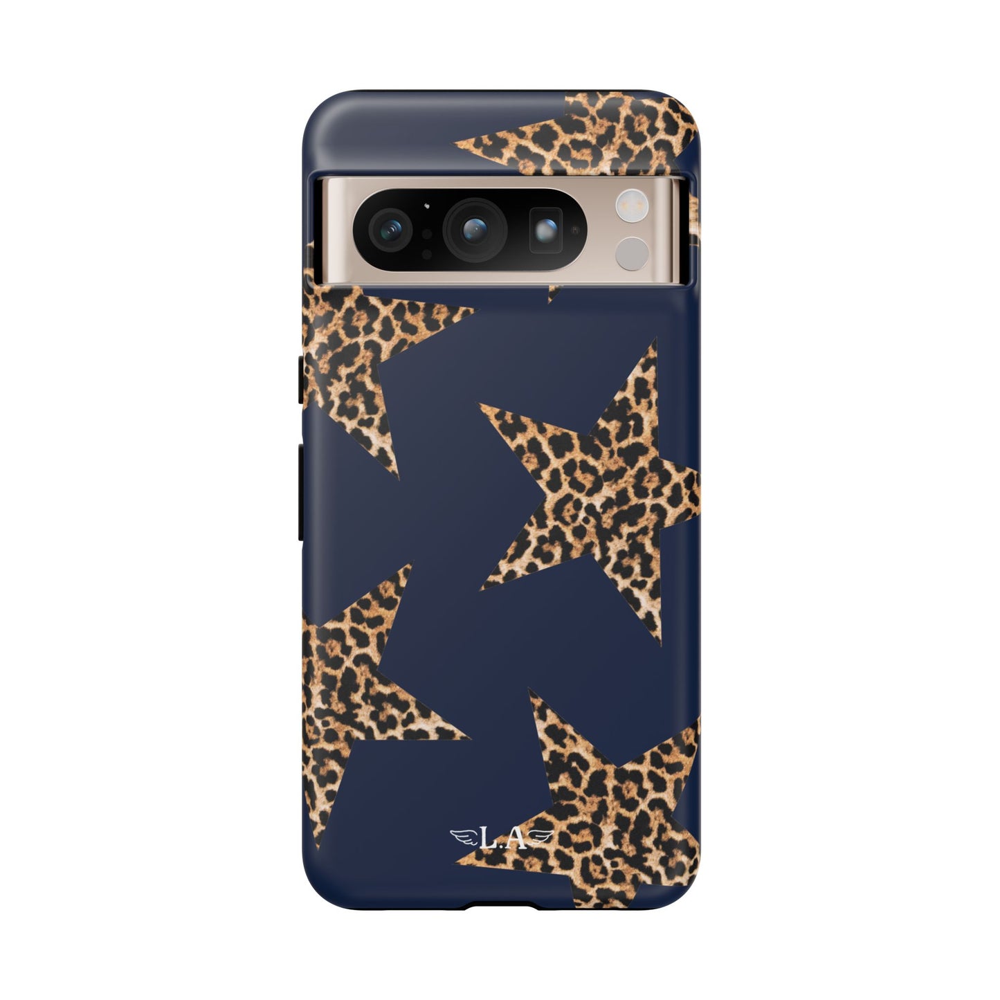 Navy Leopard Print Stars Phone Case