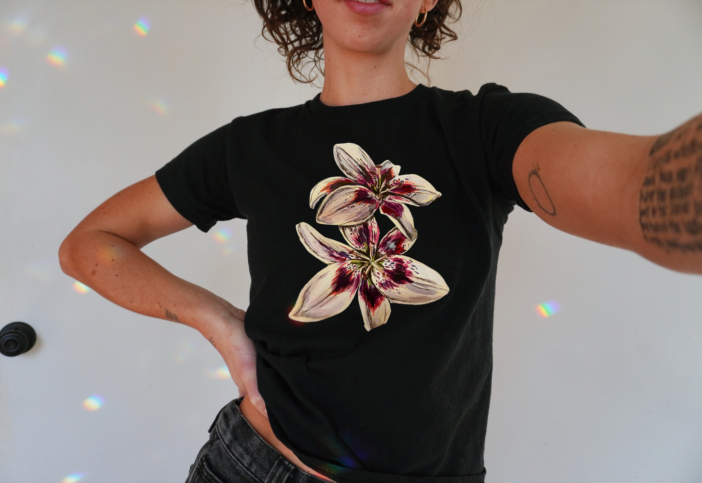 Hand-Painted Lily Baby Tee