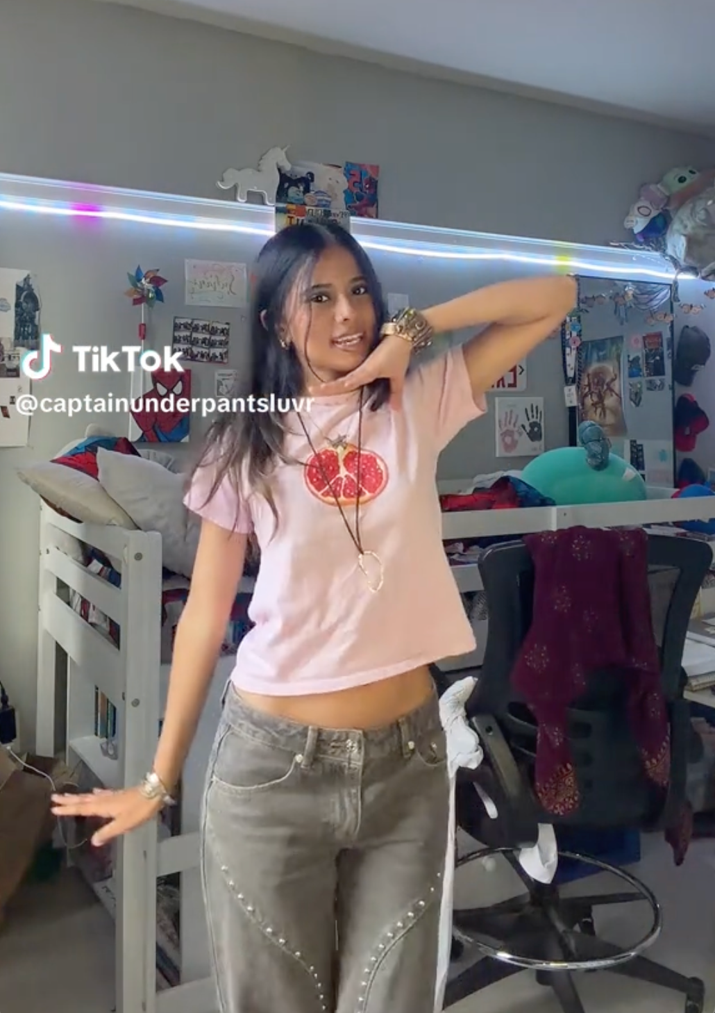 Hand-Drawn Pomegranate Baby Tee