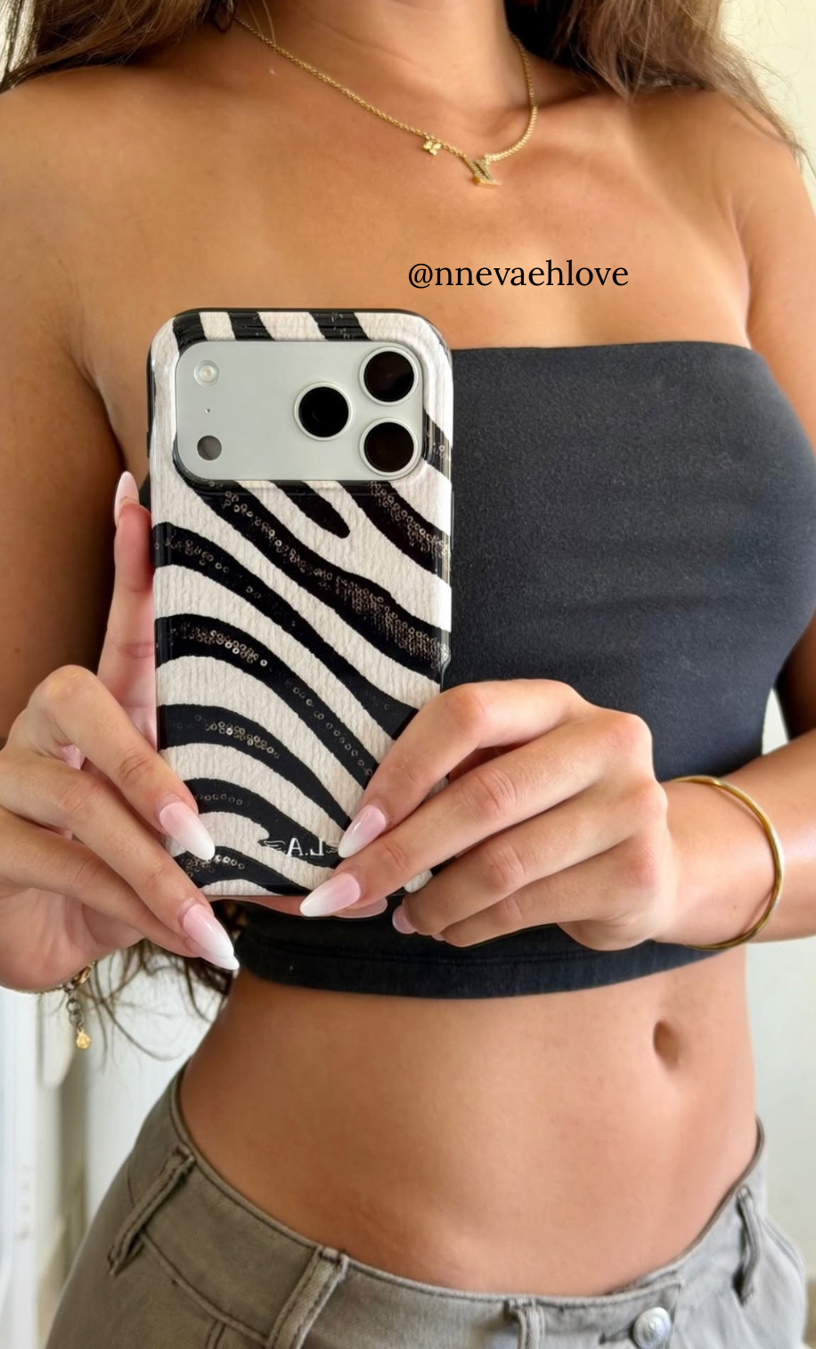 Sequins Zebra Print Phone Case (MagSafe)