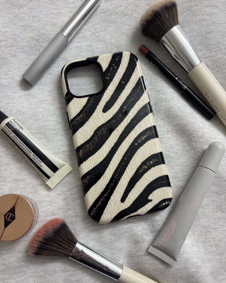Sequins Zebra Print Phone Case