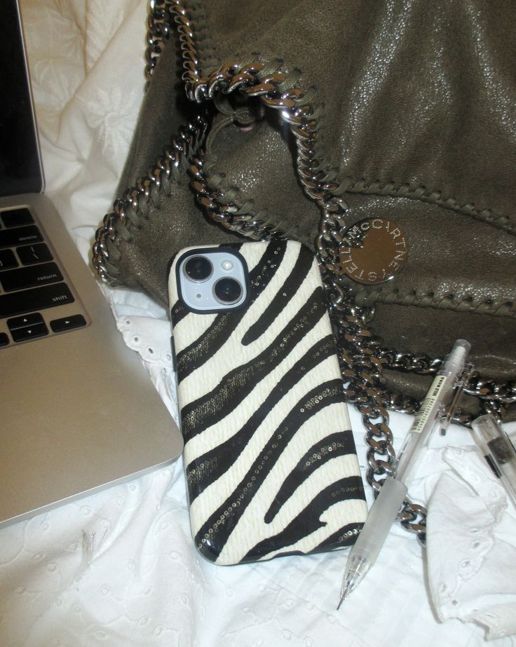 Sequins Zebra Print Phone Case