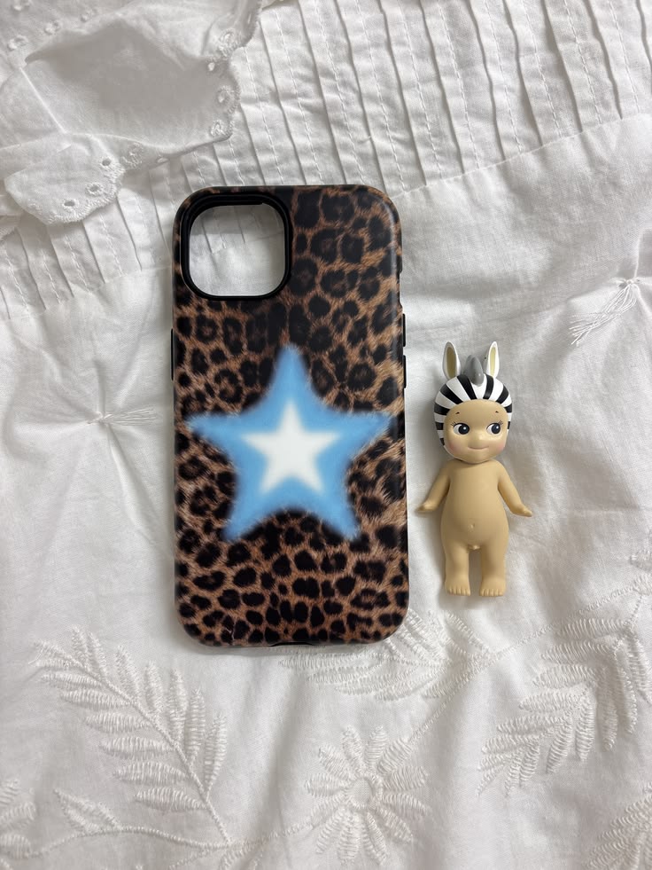 Leopard Blue Star Aura Phone Cases